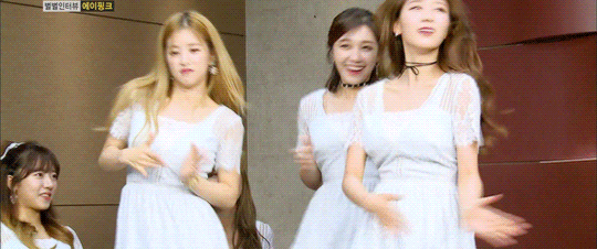 eunjieveryday:  Eunji’s dorkiness rubbing off on Chorong and Bomi