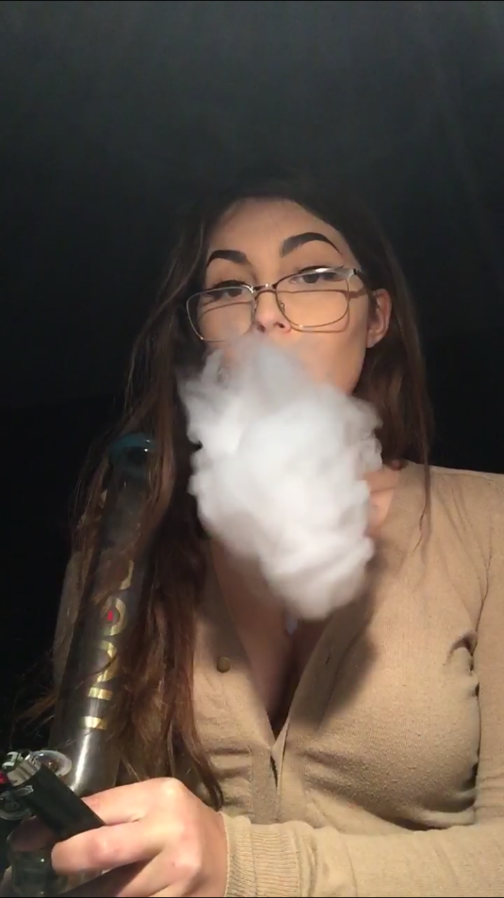 Asian Girl Smoking Weed