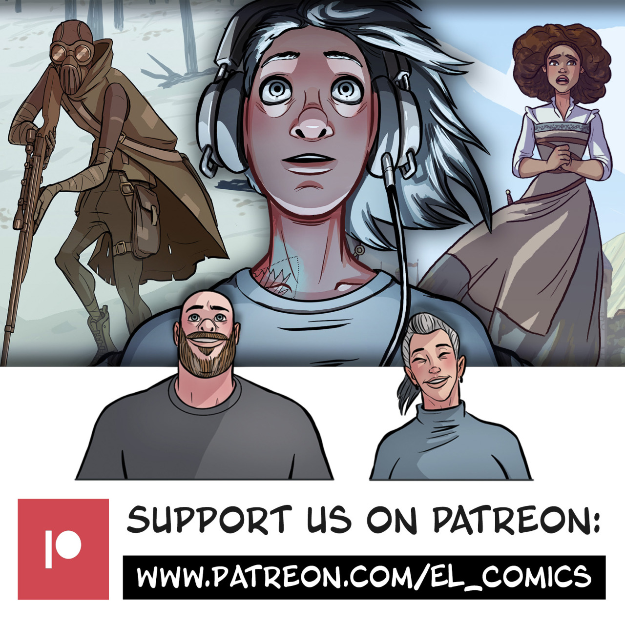 Hi Friends! If you like our comics, we can really use your help!
It was always important to us to keep all our comics free for everyone to read. But that meant the time we could dedicate to making them was limited. It is our dream to make comics for...