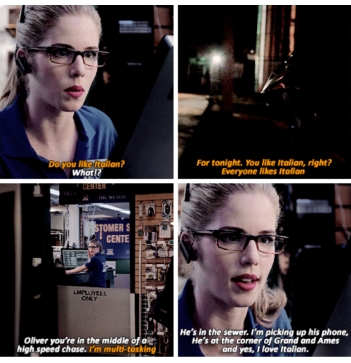 I can see many scenes like this in season 4. A lot of multitasking ahead for Oliver and Felicity. *S