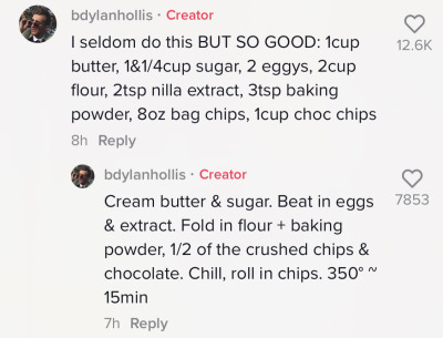anotherdayforchaosfay:tundrakatiebean:injuries-in-dust:I want to try this one. He put the recipe in the comments for this one! Here you go!(I’ll type it out so it’s easier to read here)Ingredients:1 cup butter 1 and ¼ cup sugar2 eggs2 cups