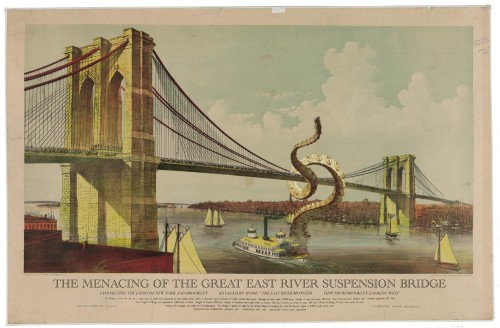 Throwback Thursday: The Menacing of the East River (aka Brookyn) Bridge! One of our first prints fro