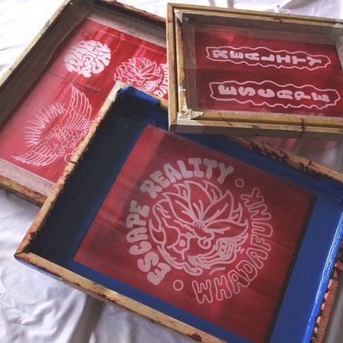 A couple of the silkscreens that were Used in creating the new collection. Yes! We built them out of