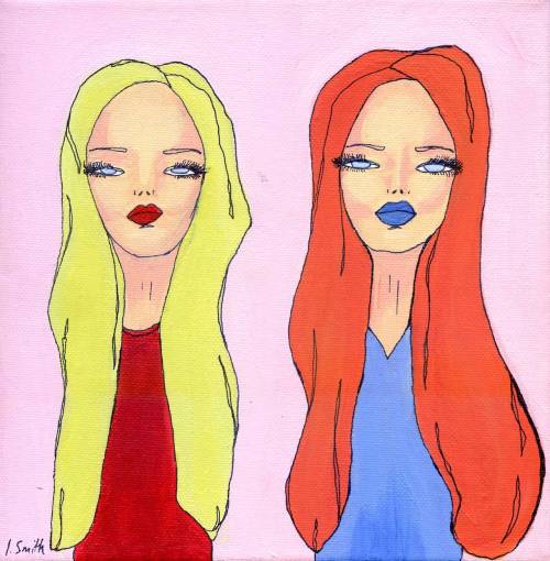 isabellasmithh:  Lime and Tangerine acrylic on canvas available to purchase here! More work on instagram @izzysmithh 