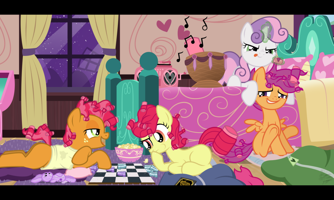 toggafreggin:  Another chance to do up some cute fillies at a sleepover party? I