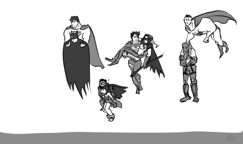 collectingrobins:Who needs a Bat-plane when you’ve got a friendly alien BFF/personal chauffeur?(I’ve lost track of the Tumblr posts that got me laughing about this concept but feel free to add a link if you happen to know the ones I’m talking about.)