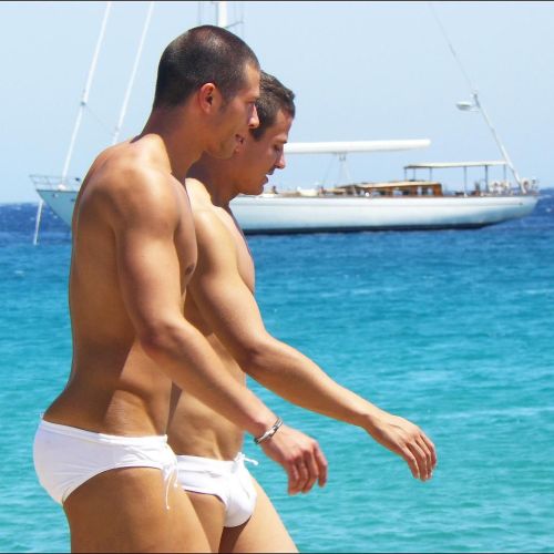 ber-a-ber:  Hot gay couple #gaybeach #gaytravel #gaycouple #gaycation #gaystagram #instagay #speedo #briefs #instahomo #gayspeedo http://ift.tt/1OYAJ4i 