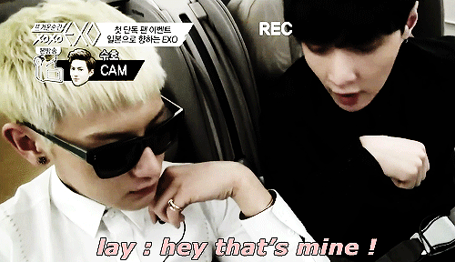 gayjikookadi:  tao drank all of lay’s juice so lay just asked for another one from the stewardess  