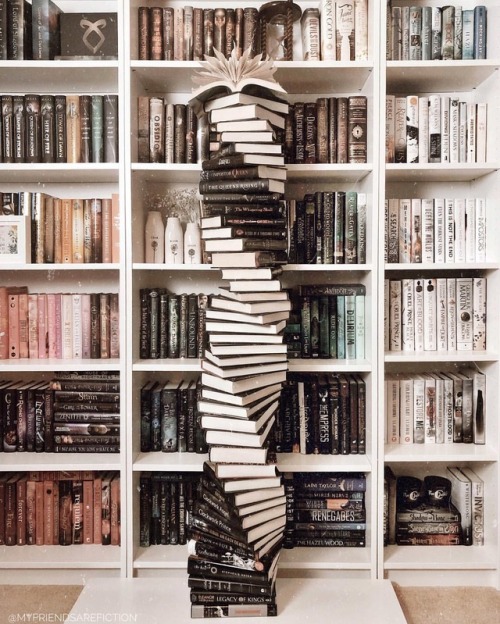 therealmyfriendsarefiction:Do you have #bookstagram goals?One of mine was to make a #bookspiral tall