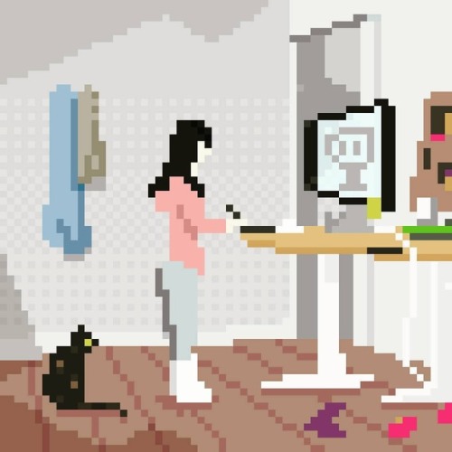 Annlyn drawing at the computer ️️ . #pixelart #8bit #portrait #sketch #pixelartist #contemporaryart 