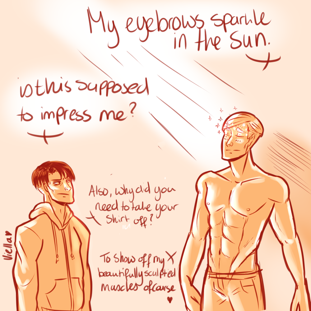 viella-art:  The EruRi Twilight AU nobody asked for. I’ve never seen Twilight until