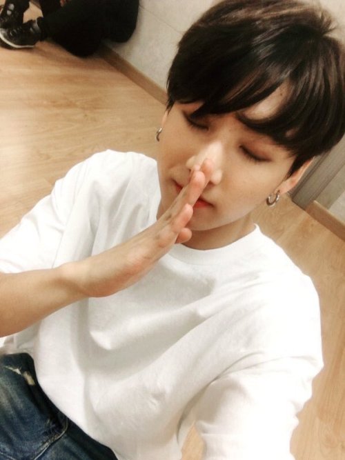 Jungkook In White Shirts + Red Lips