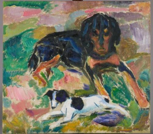 nobrashfestivity:  Edvard Munch, pictures of his dog, Fips, 1930s