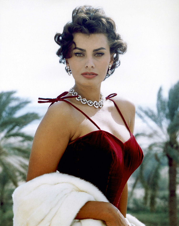 Sophia Loren photographed by Phil Stern for Look magazine, 1957.