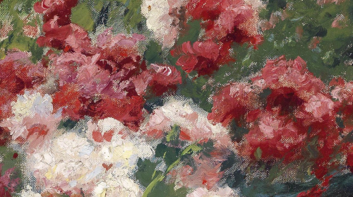 closeupofpaintings:Wilhelm Bernatzik - Peonies, 1906 (detail)