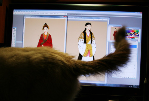 I will consider myself lucky if cat-who-adopted-me allows me to view the computer monitor screen if 