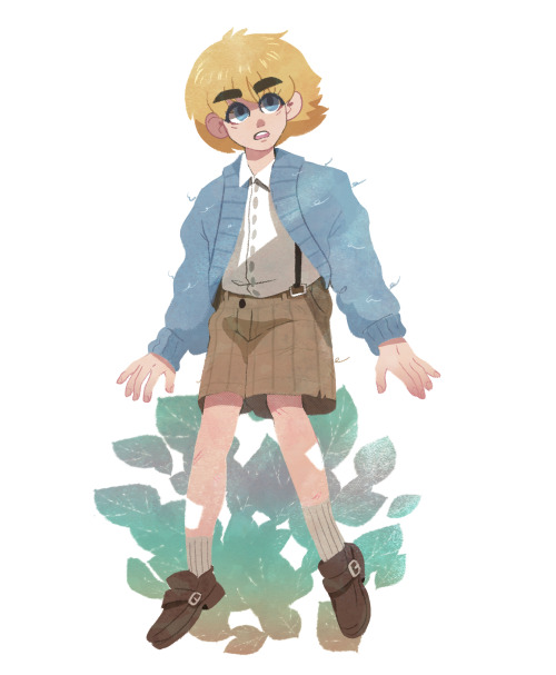 One of the illustrations and acrylic figures available on my project: Teen Soldiers!Armin is my favo