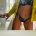 just4kix36:It’s FRIDAY!! 🙌😆. A little sexy coffee time before work💋This