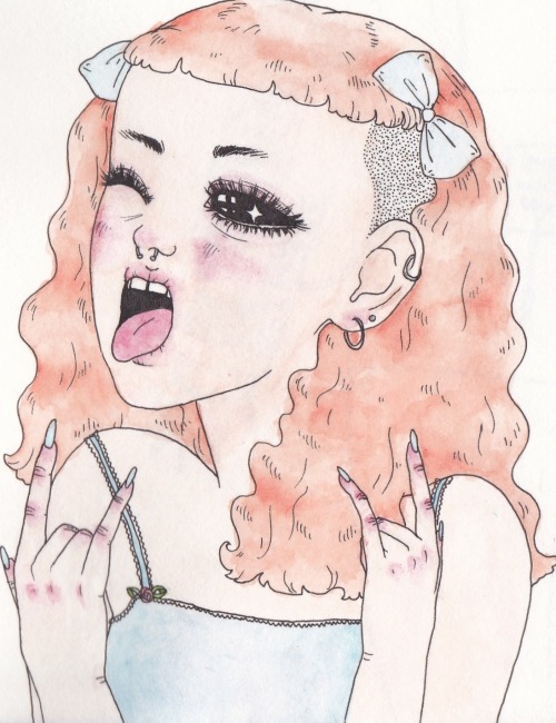 sushisatu:  rockin out; alien babe #2
