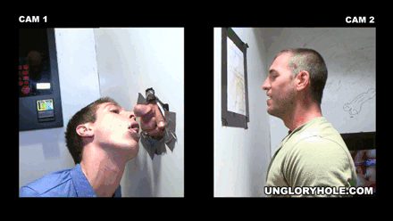 cummeaterchicago:Another example of why gloryholes are just perfect – the sucker is getting what he 
