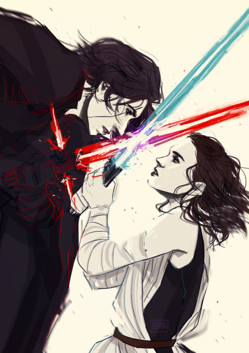 Porn Pics elithien: Another reylo commission complete!
