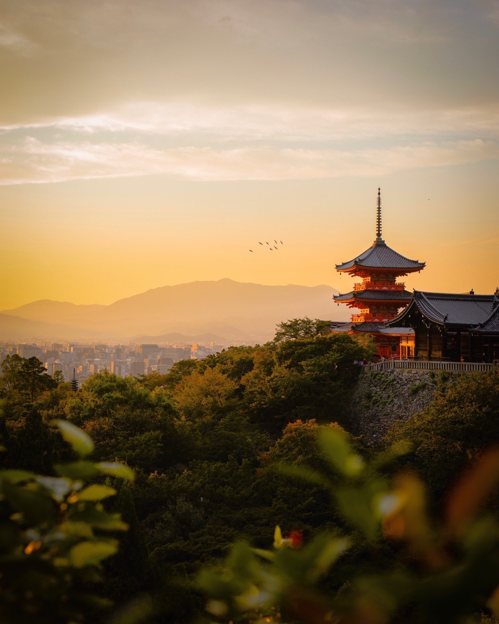 hisa-88: Throwback to the beautiful sunset of Kyoto⏳  In the world famous city