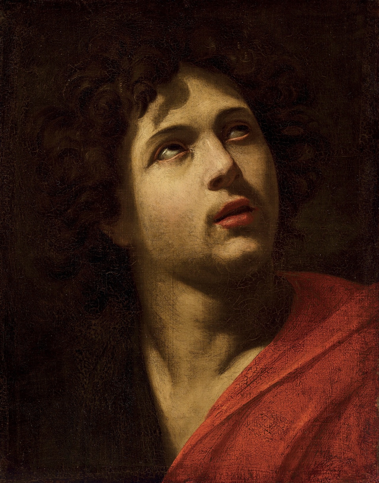 hadrian6:Study of a Young Man. 17th.century. Simon Vouet. French 1590-1649. oil/canvas.