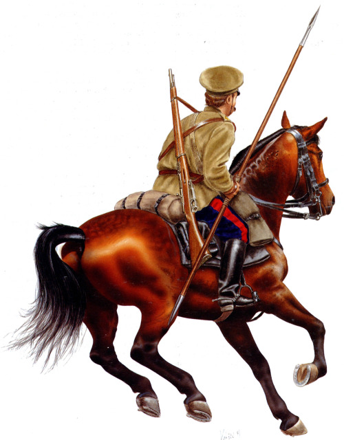 Russian cavalryman, 1914.
