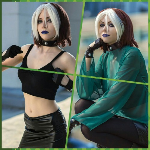 cruzrogue:  Rogue from x-men evolution.  Cosplay!    <3 <3 <3