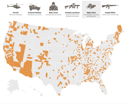 americaninfographic: Local Cops w/ Military Gear