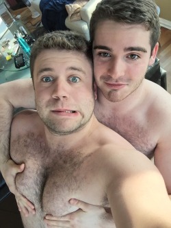 slimnhairy: gregoriusboomer:  We’re stupid 👬 @orrinbroseph  And gorgeous  