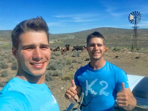 southafricangayboy:  so during the week they work on a farm near Cape Town…during the weekend they do fashion shoots for the likes of the Mercedes-Benz Fashion Week…gotta love South Africa :)