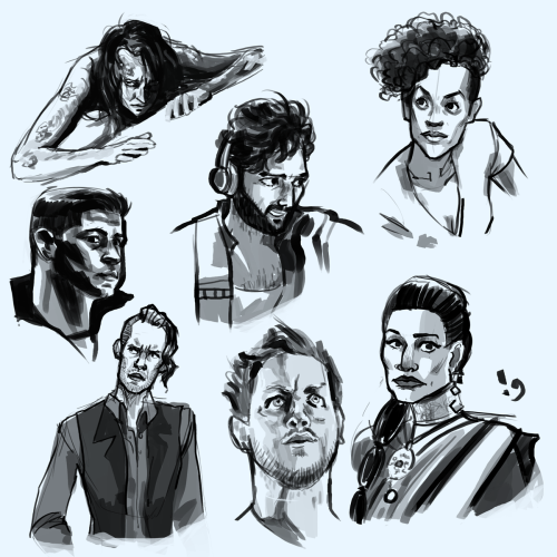 juuust finished watching expanse, have some sketches.