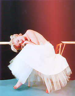 monroess-deactivated20130808:  “That’s all right” Greene said as the dress was too small for Monroe, “just hold it up against you.” - Milton Greene photographing Marilyn Monroe for ‘The Ballerina Sitting,’ September, 1954. 