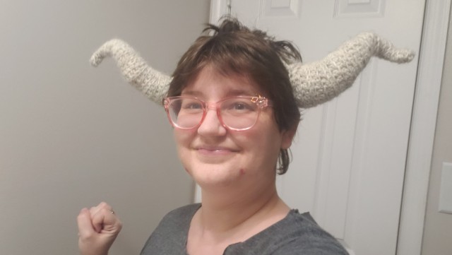 I been makin horns!! these were prototypes based on a pattern from morale  did some rejiggering to get them to 