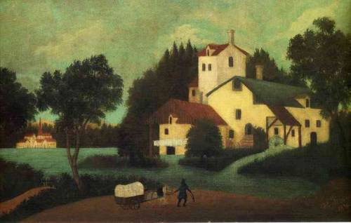 Wagon in Front of the Mill, 1879, Henri RousseauMedium: oil,canvas