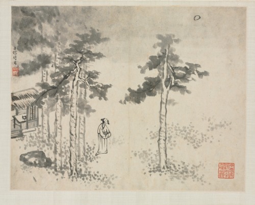 Landscape Album in Various Styles: Shibiao Waiting for the Moon, Zha Shibiao, 1684, Cleveland Museum