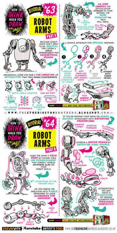 XXX drawingden:  How to draw ROBOT MECH ARMS photo