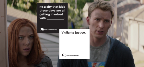 anthonycrowley:steve rogers + cards against humanity (insp.)