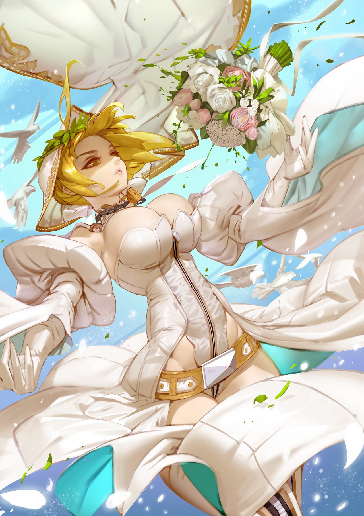 nijigenlewd:ネロ・クラウディウス (ブライド) by artist jojaow