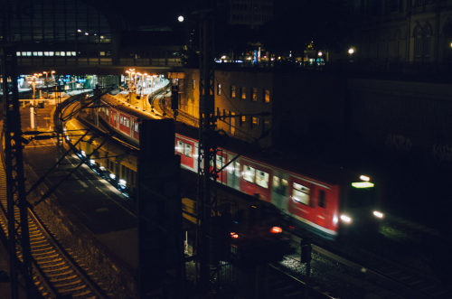 Hamburg by night. Old stuff