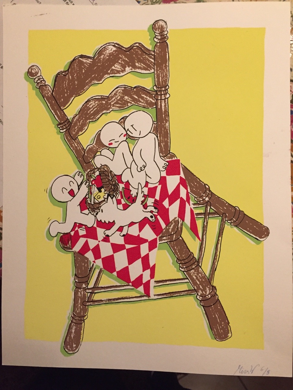 heres my second screen printing assignment! feat my friend’s (@qozxe) dog Mim it