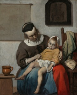  Gabriël Metsu  Het zieke kind 