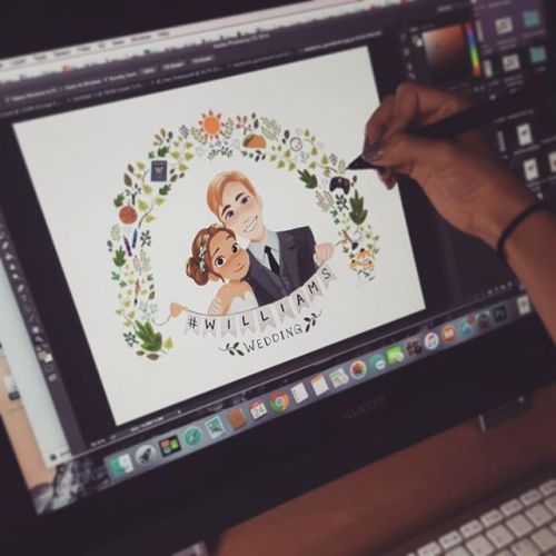 birdyhoodie: A bigger picture of the wedding illustration from yesterday. #wedding #illustration #w