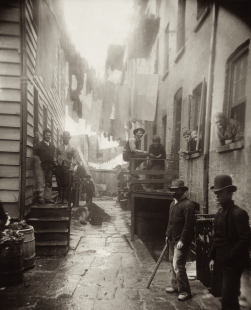 historicaltimes:‘Bandit’s Roost’ at 59½ Mulberry Street in New York City by Jacob Riis. 1888. via re