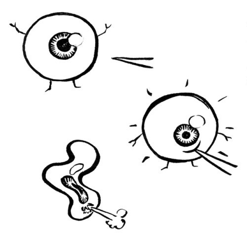 Inktober: Deep / Blind. Sometimes I wish I could snake my brain and pull out all the fuzz and foggin