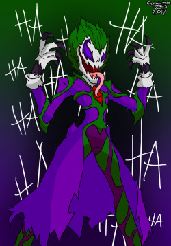 captaintaco2345:Joker Venom. I’m not sure if that crossover has ever happened before, but this is what I think it would look like.  Reblogging some stuff that didn’t get much attention when I first posted it.