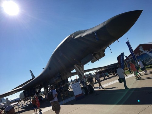 @boeing B1B - huge is an understatement. #osh17 #eaa #b1bomber #oshkosh #airshow #airshow2017 #milit