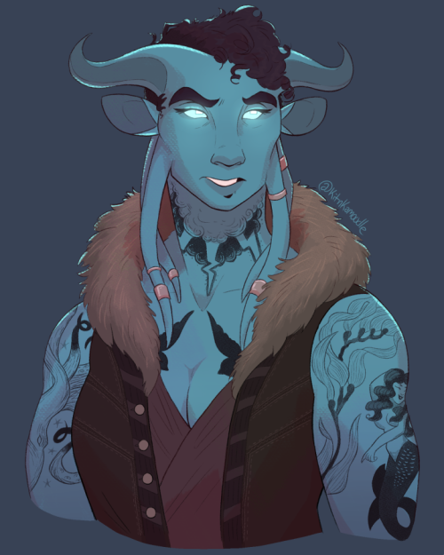 kit-n-kamoodle:suffering thru midterms = ez mode portrait; my draenei girl, Rusaari! she’s a clairvo