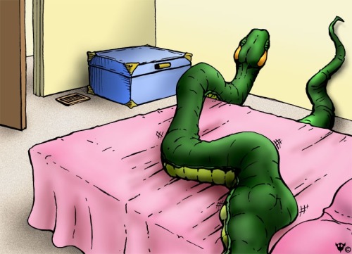 thedolcettchef:  Jake’s slutty older bitch of a sister ended up as snake food. He could’ve called for help but he preferred to just watch. When his parents came home from their vacation, Josie would be nowhere to be found, mostly digested in a snake
